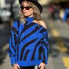 Zebra Desen Tasarım Kazak