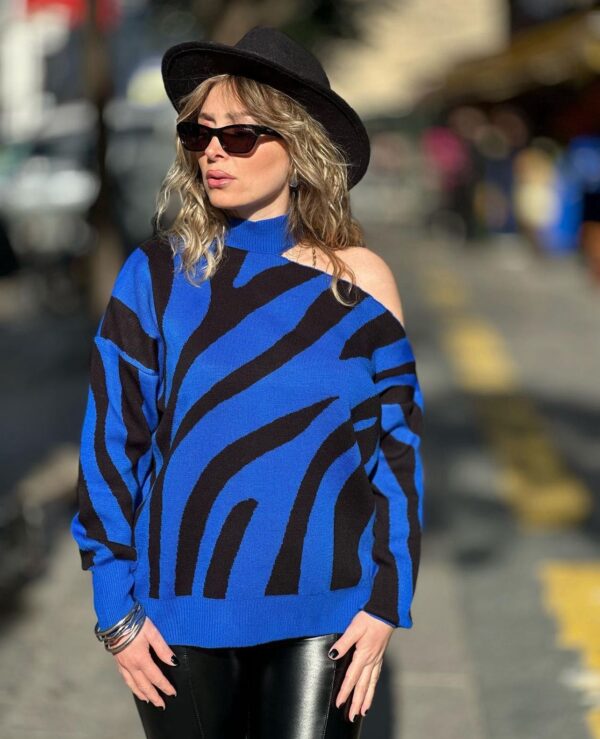 Zebra Desen Tasarım Kazak