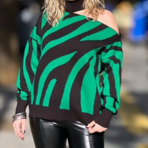 Zebra Desen Tasarım Kazak
