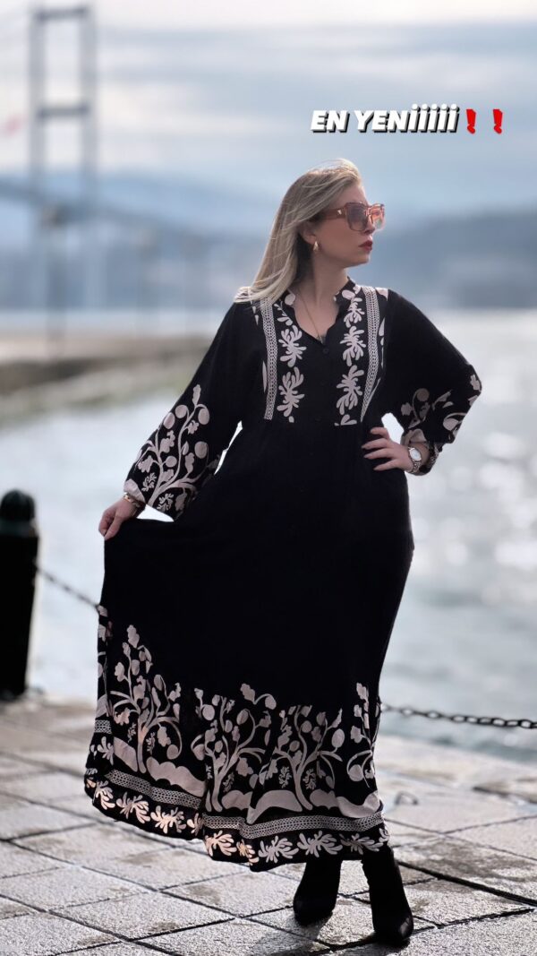 İtalyan Bohem Seri Algalia Model Uzun Elbise