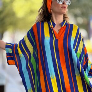ÖZEL TASARIM MAVİ CENNET KAFTAN ELBİSEMİZ