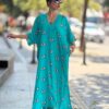 İTALYAN ÖZEL TASARIM EYE COLLECTION SERİ DOĞAL PAMUK KAFTAN ELBİSE